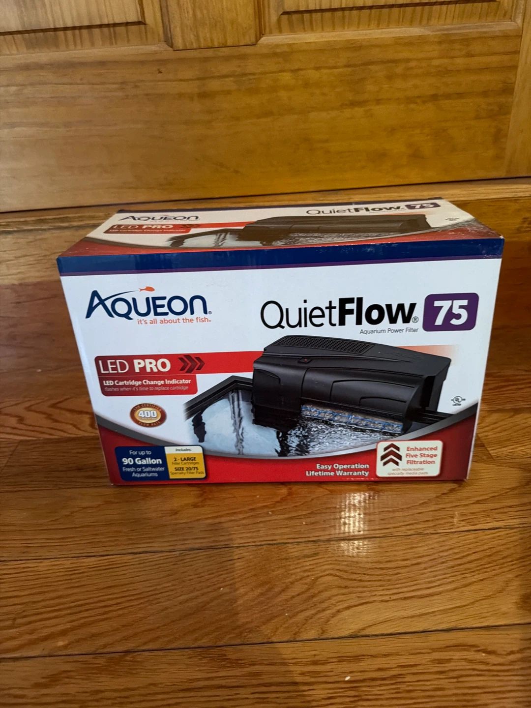 Aqueon QuietFlow 75 LED PRO Aquarium Power Filter