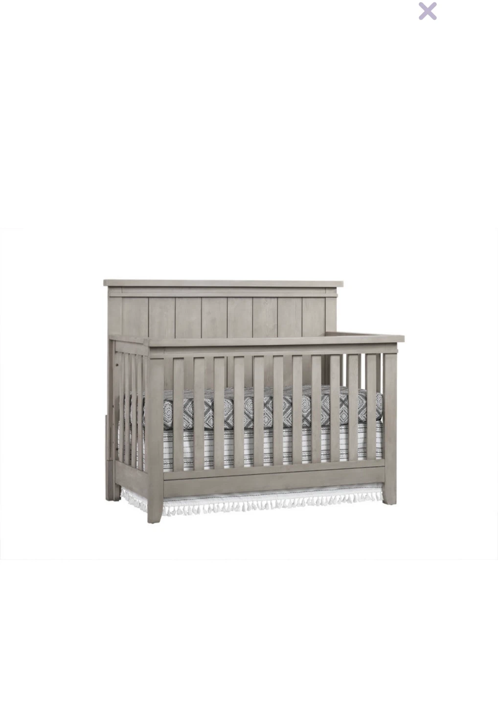 Convertible Crib & mattress - Grey - photo 3