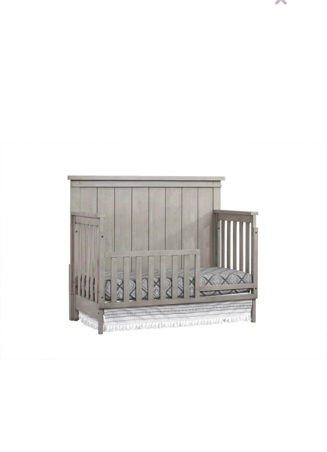 Convertible Crib & mattress - Grey