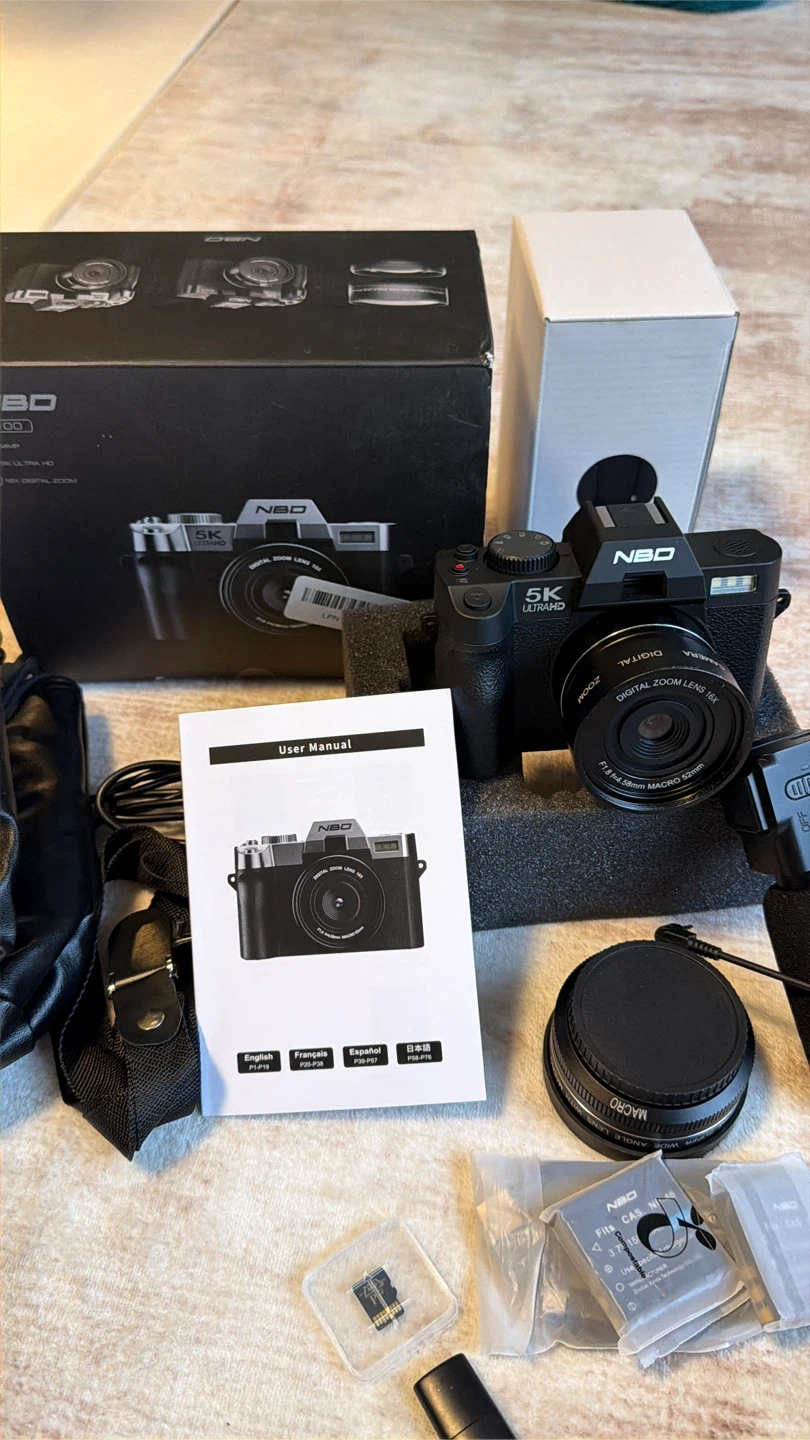 NBD DIGITAL 5K Digital Camera, Black