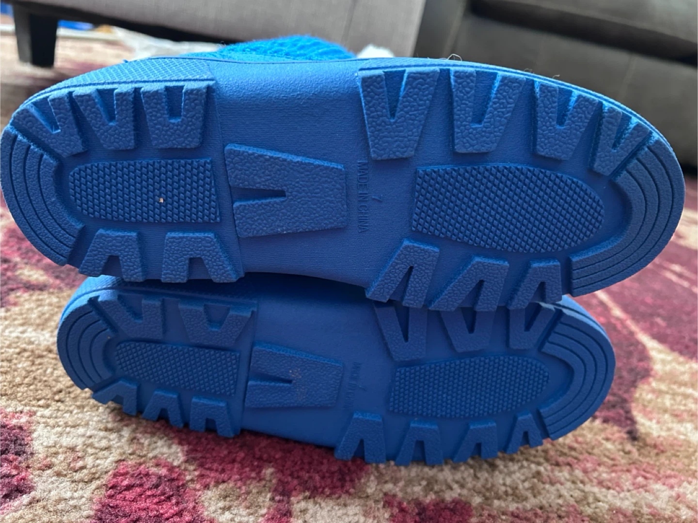 Brand new Blue Knit & Suede Winter Boots with Pom Poms - photo 4
