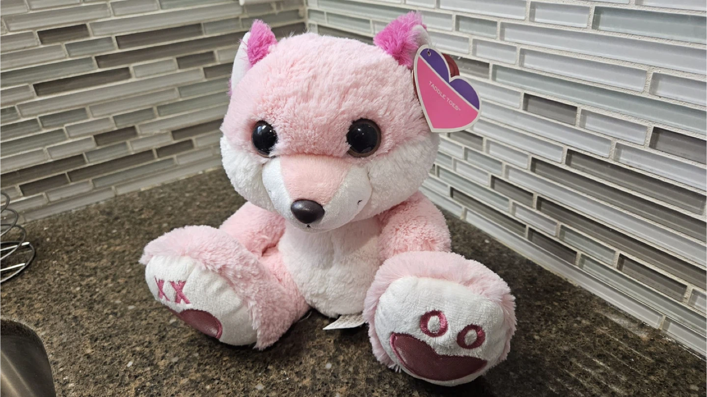 Aurora Taddle Toes Pink Fox Plush Toy
