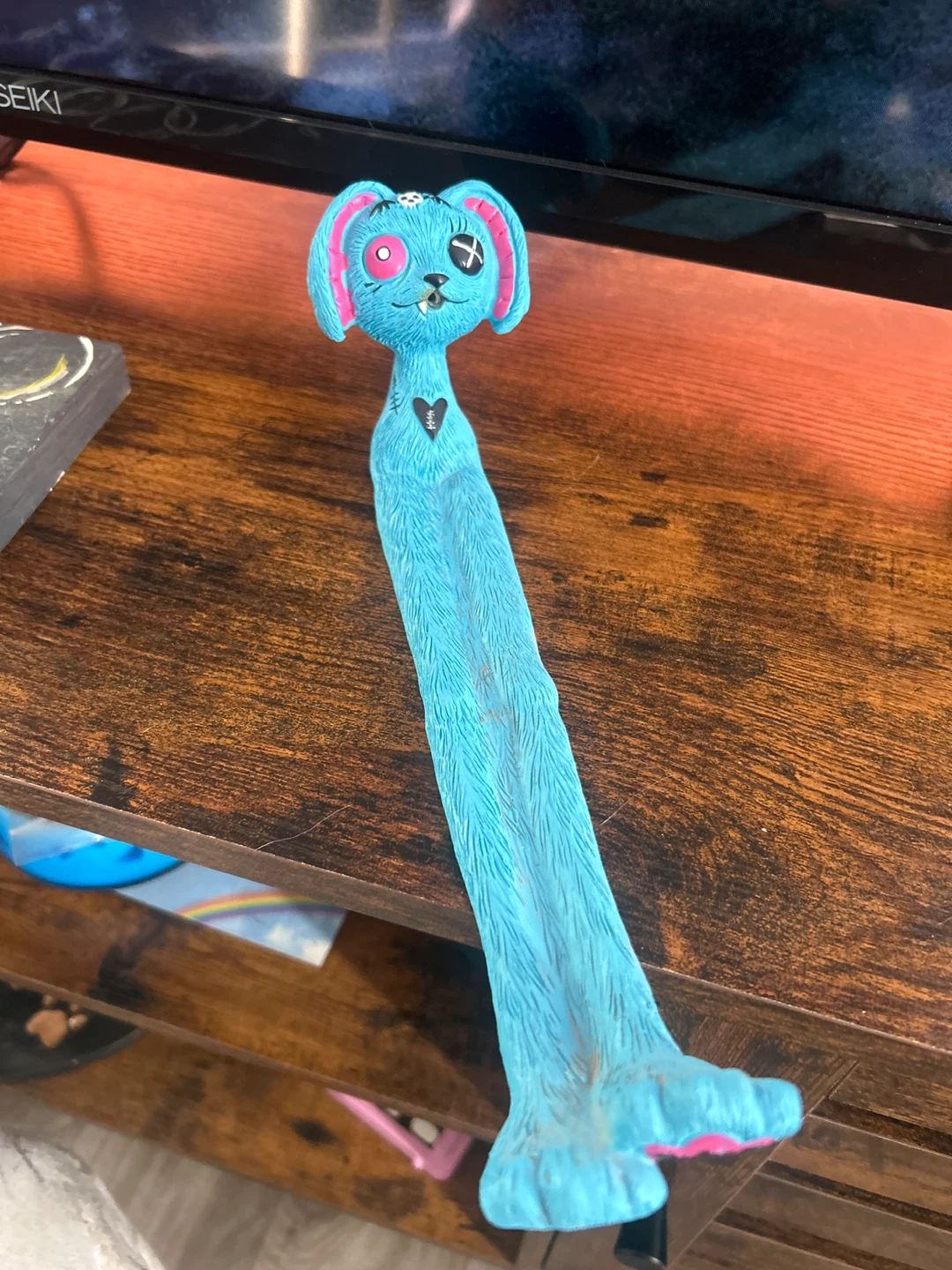 Blue Creepy Cute Bunny Incense Holder