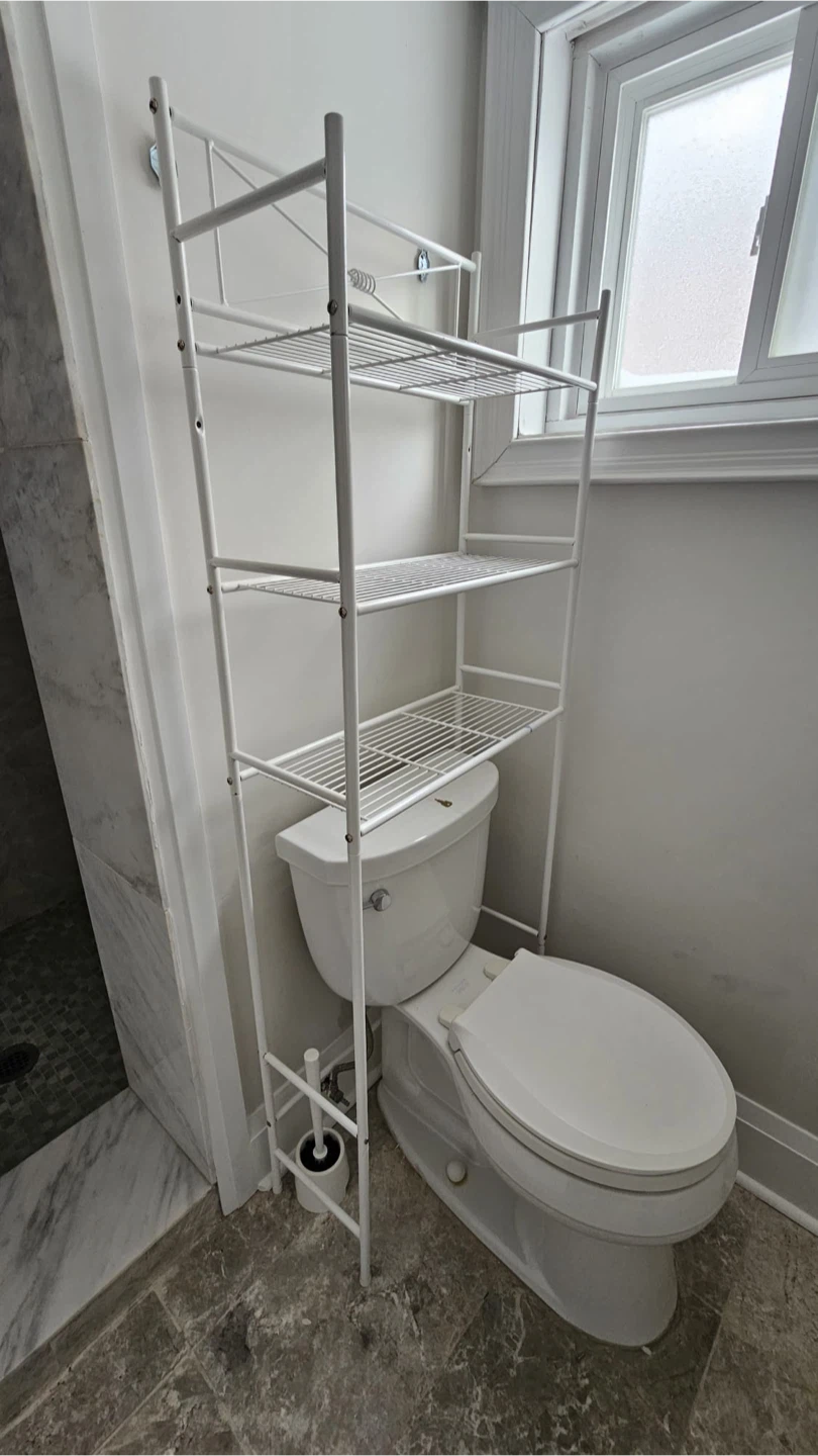 White 3-Tier Over-the-Toilet Shelf Unit