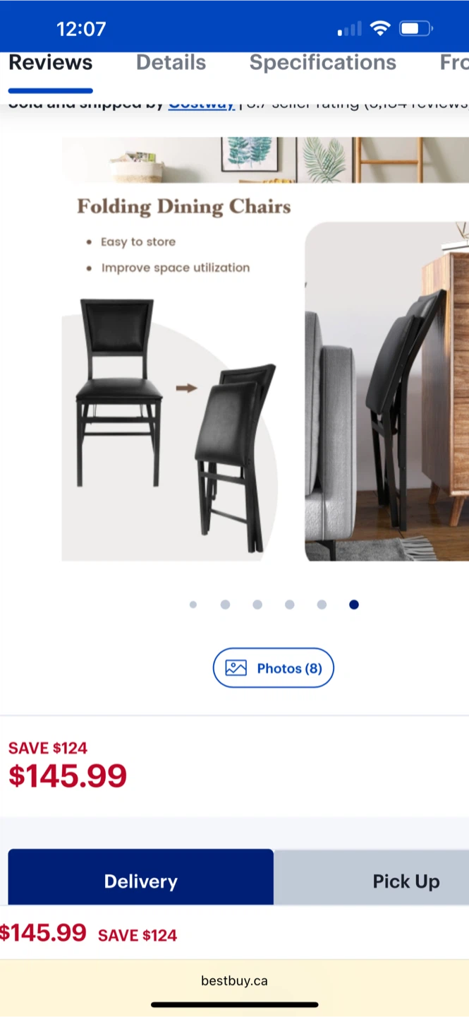 Two Black Padded Dining Chair - photo 5