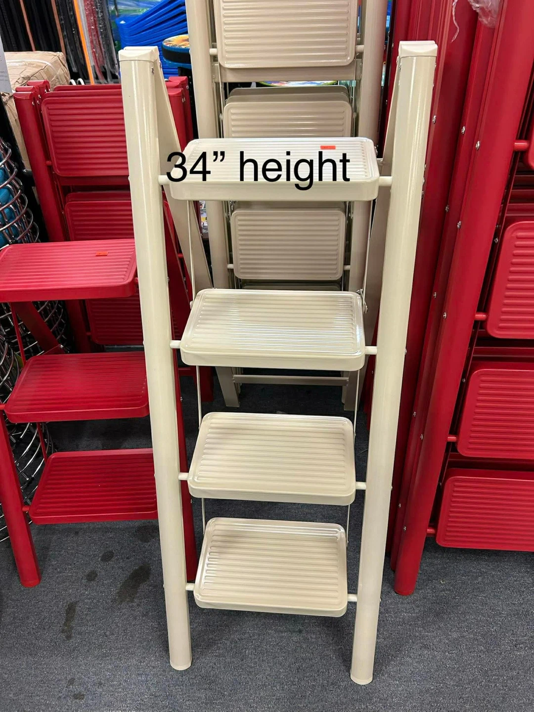 Red Step Stool Ladder - 25" Height - photo 3