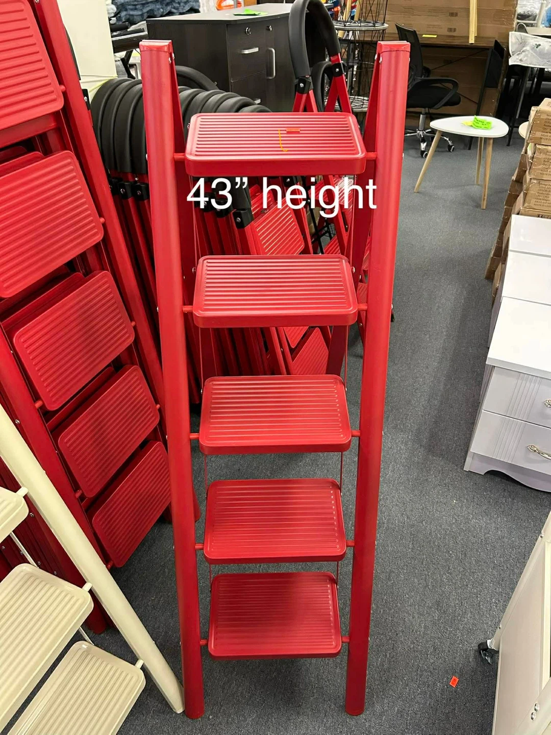 Red Step Stool Ladder - 25" Height - photo 4