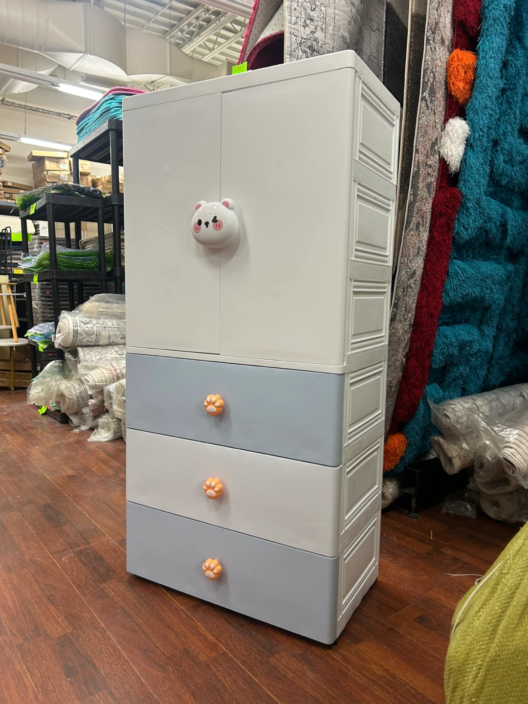 Plastic Storage Cabinet with Drawers