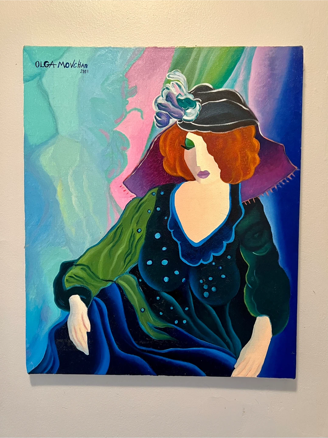 Original Oil Painting “Echo of Herself” – Signed Portrait