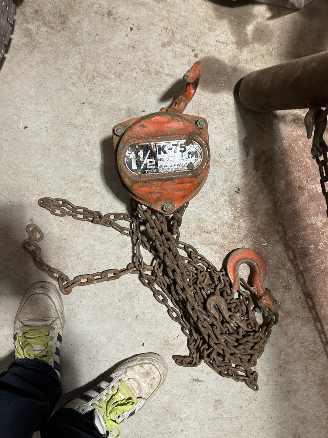 Kito K-75 Chain Hoist 1.5 Ton