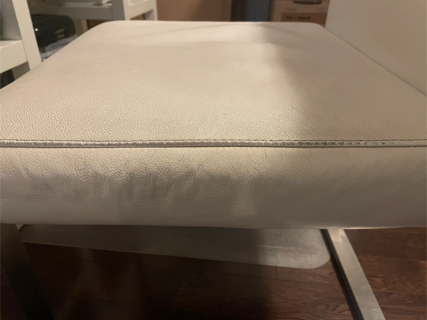 White Leather Chair - photo 3