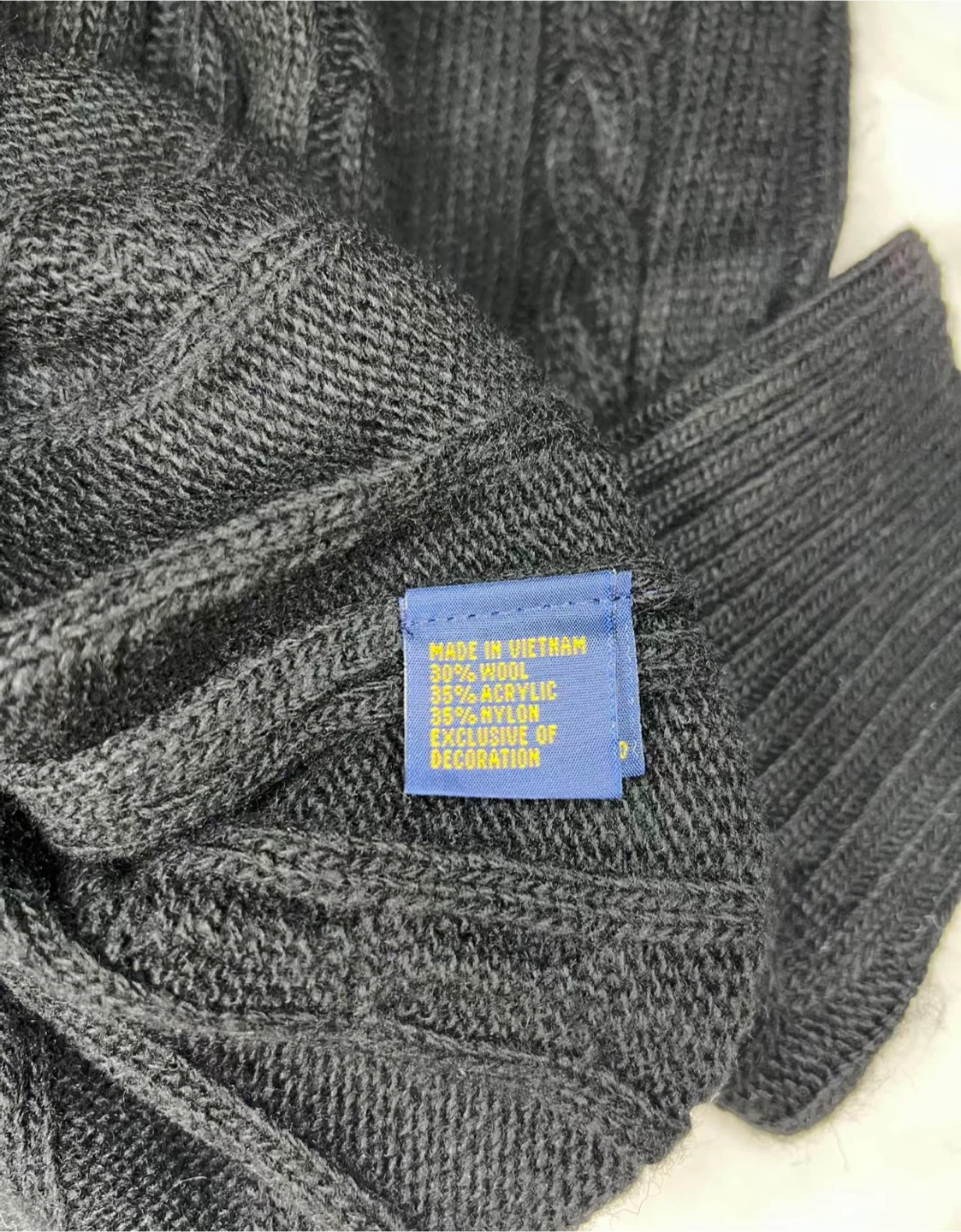 Polo Ralph Lauren Men's Cable Knit Sweater Black Size M - photo 5