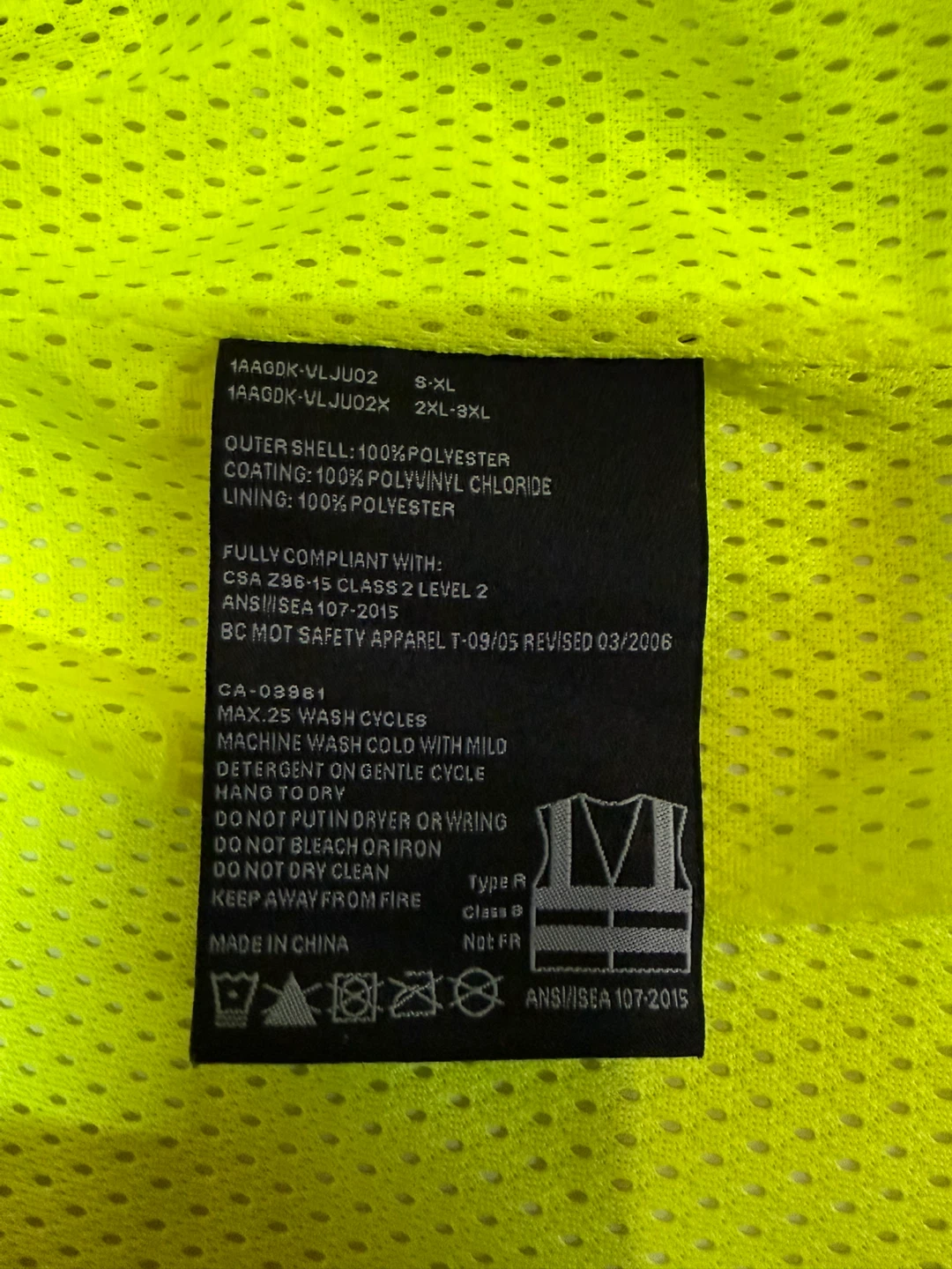 DAKOTA High-Visibility Safety Mens Jacket Class 2 Compliant Sz M - photo 4