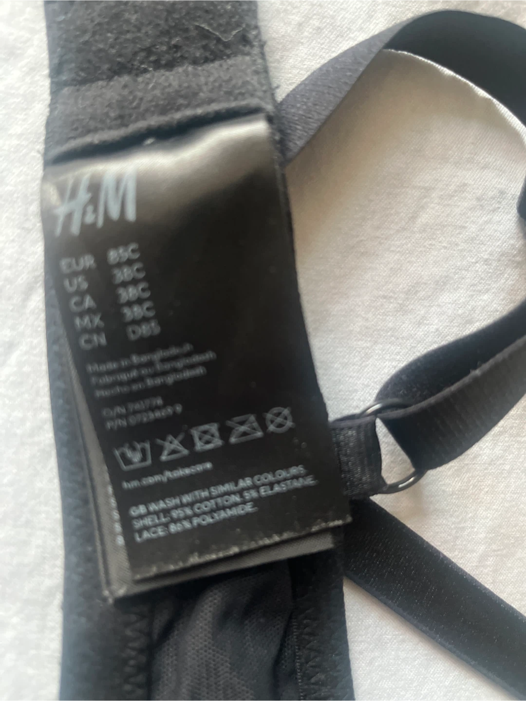 H&M Black Lace Push-Up Bra - 38C - photo 3