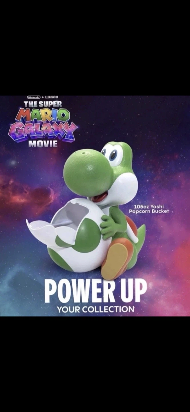 The Super Mario Movie Yoshi  Popcorn Bucket