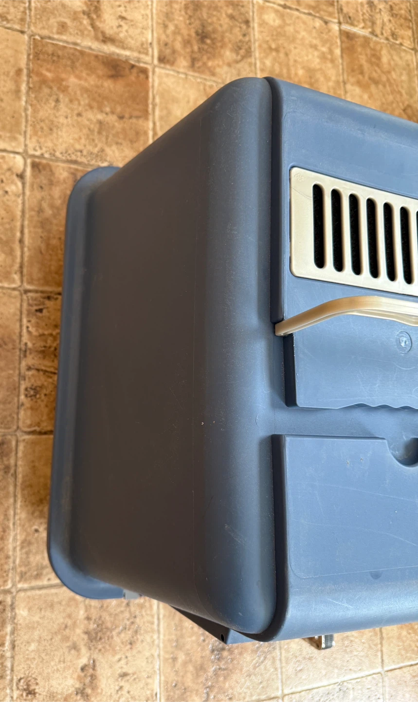Blue Plastic Hooded Litter Box with Door - photo 4