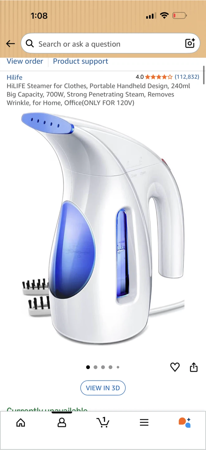 🔥 MOVING OUT SALE – Hilife Handheld Garment Steamer!