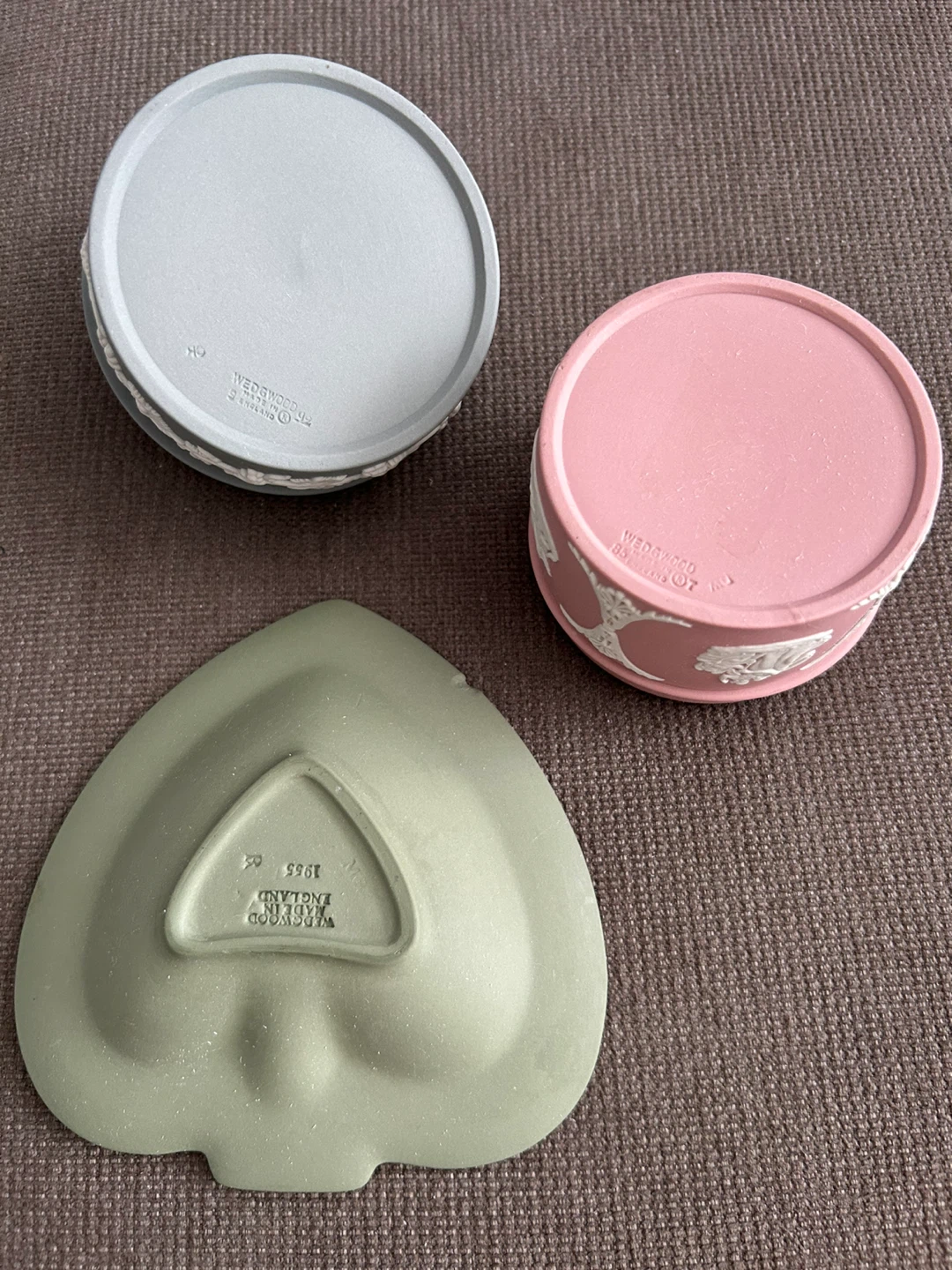 Wedgwood Jasperware Trinket Boxes and Heart Dish Set - photo 2