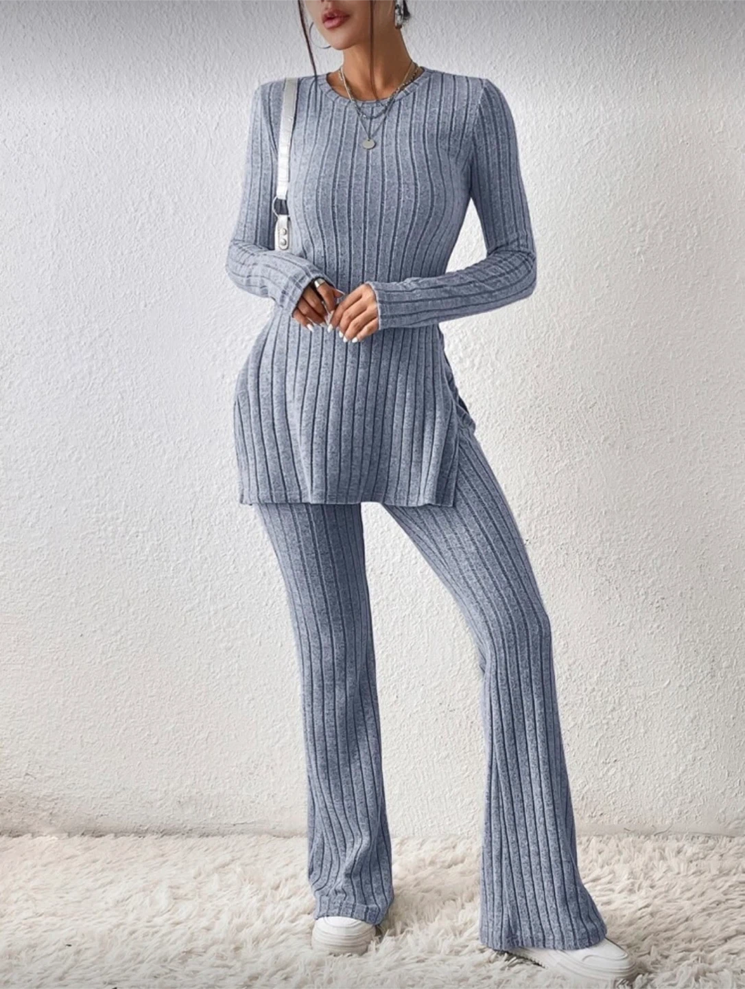 Ribbed knit loungewear set - photo 3