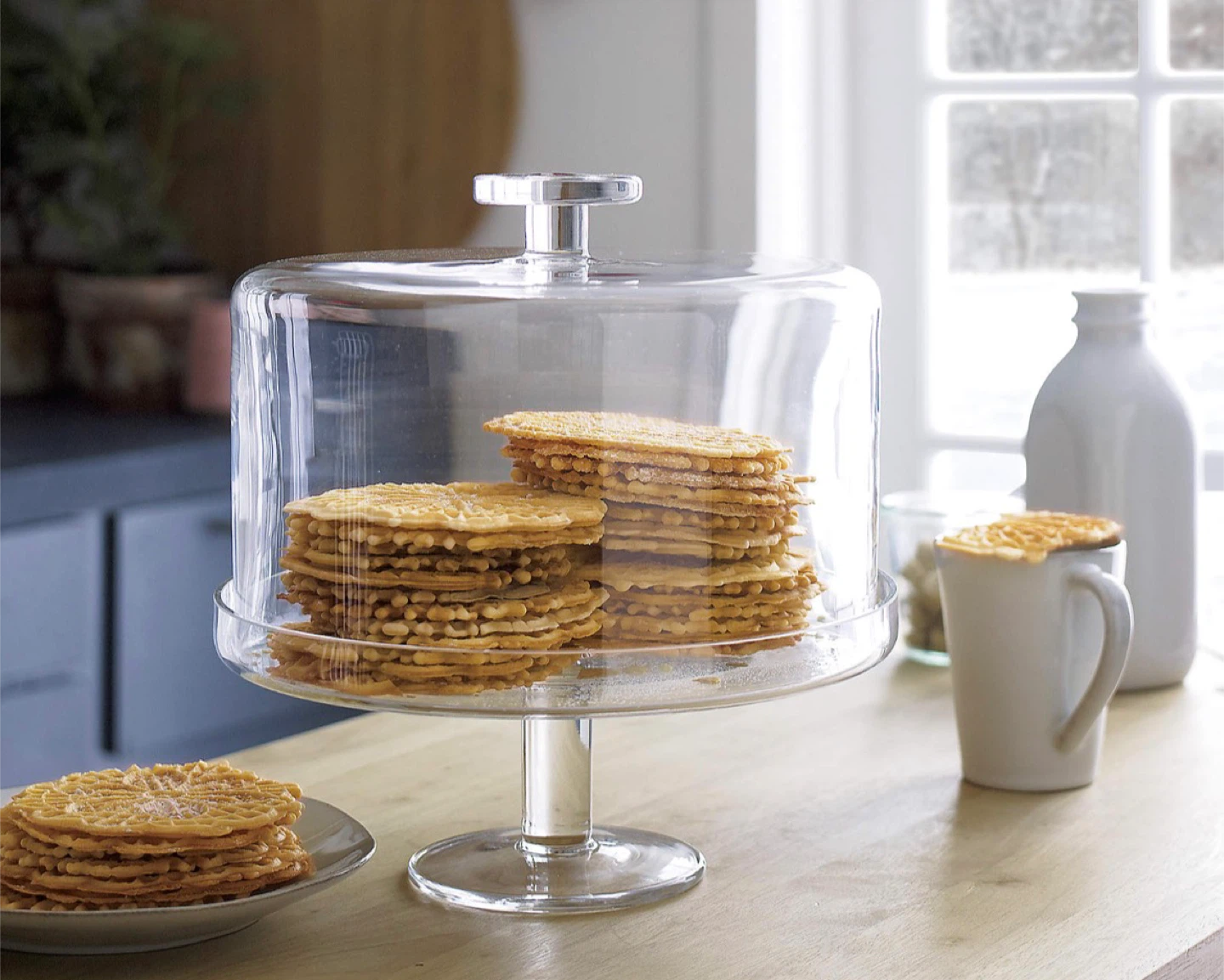 Glass Cake Stand with Dome Cover - photo 2