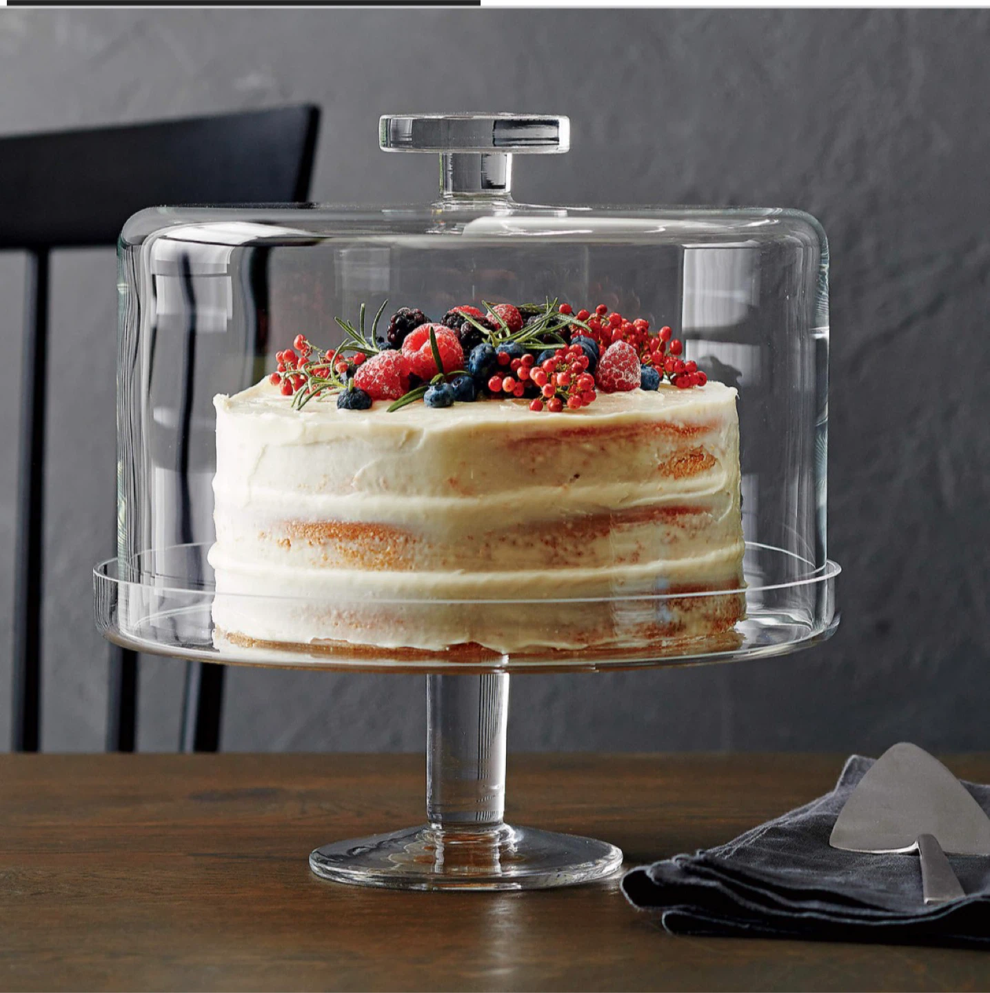Glass Cake Stand with Dome Cover - photo 4