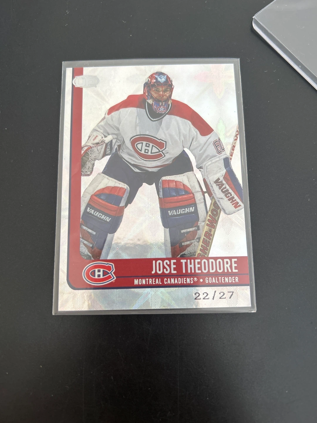 2001-02 Jose Theodore Montreal Canadiens Goaltender Card #22/27