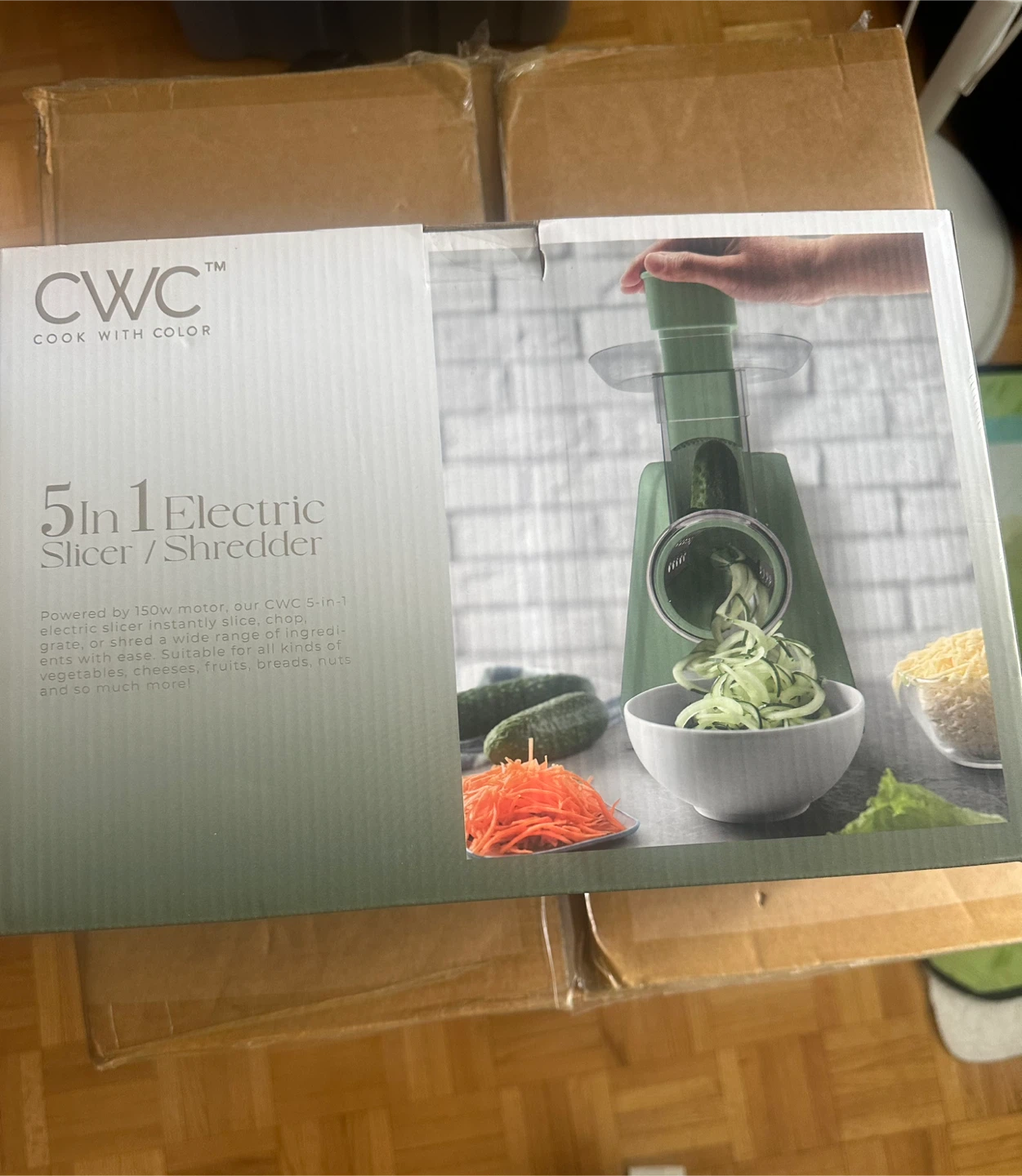 COOK WITH COLOR 5-in-1 Electric Slicer/Shredder - Black - photo 3