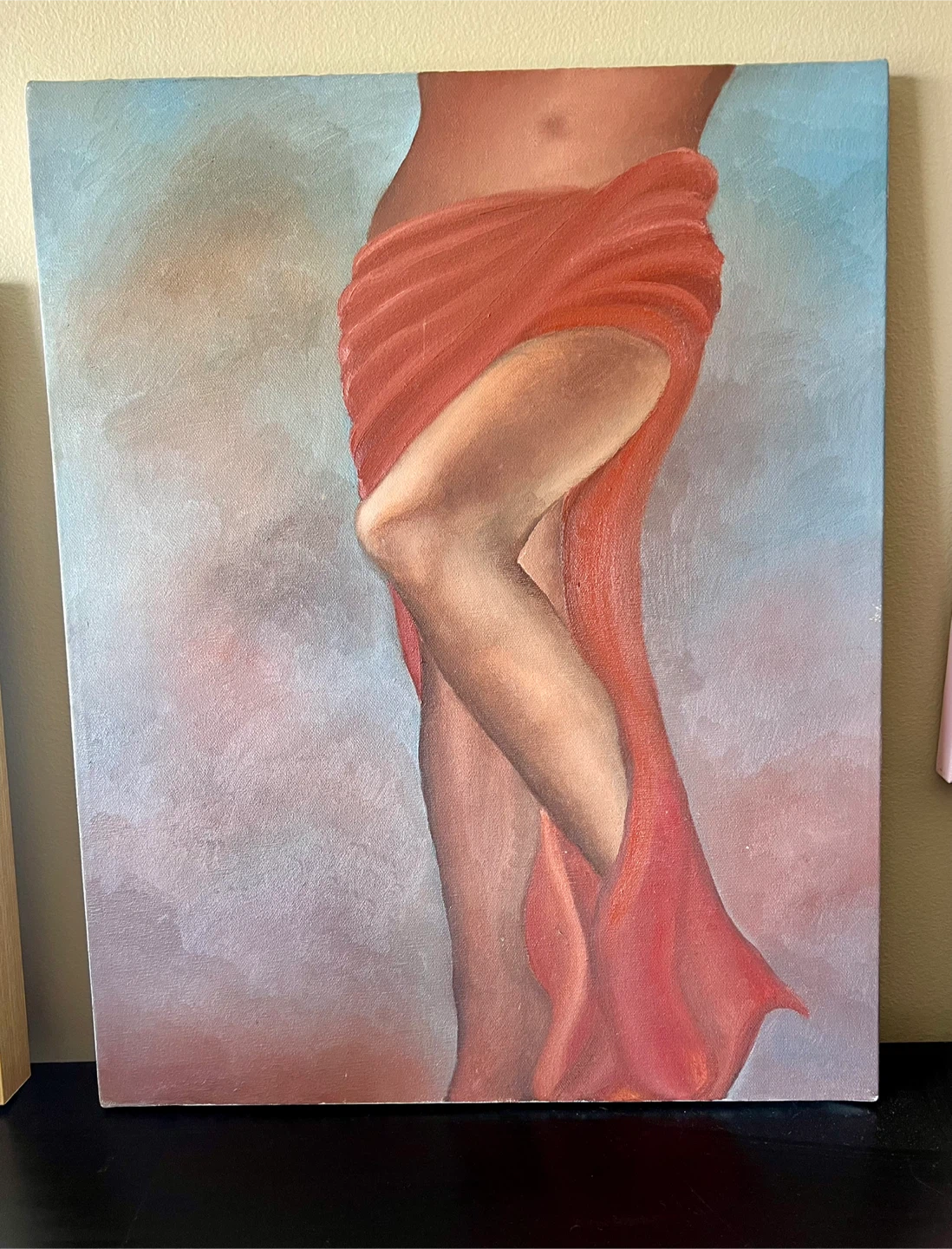 “Draped in Scarlet” – Original Oil Painting - photo 2