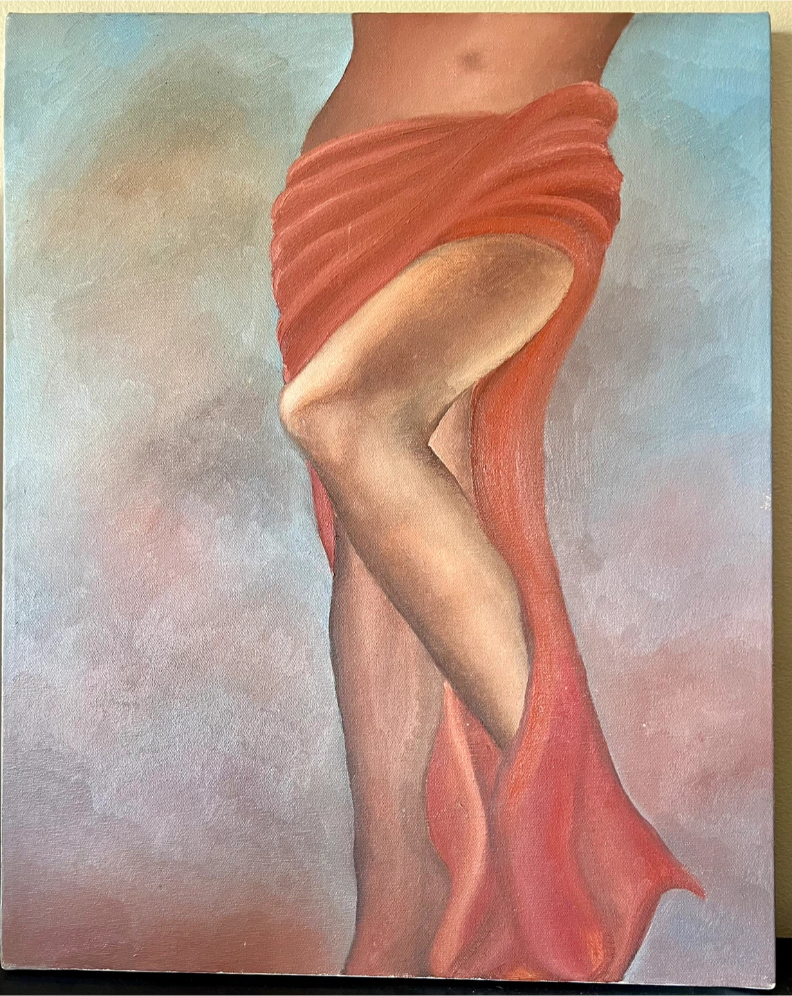 “Draped in Scarlet” – Original Oil Painting