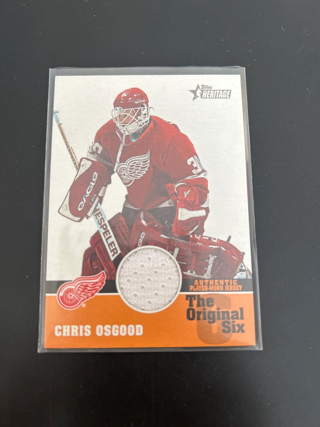 Topps Heritage Chris Osgood Detroit Red Wings Hockey Card