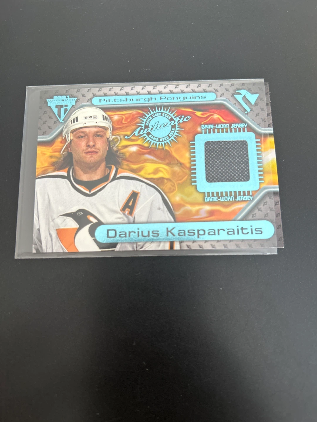 Darius Kasparaitis Game-Worn Jersey Hockey Card