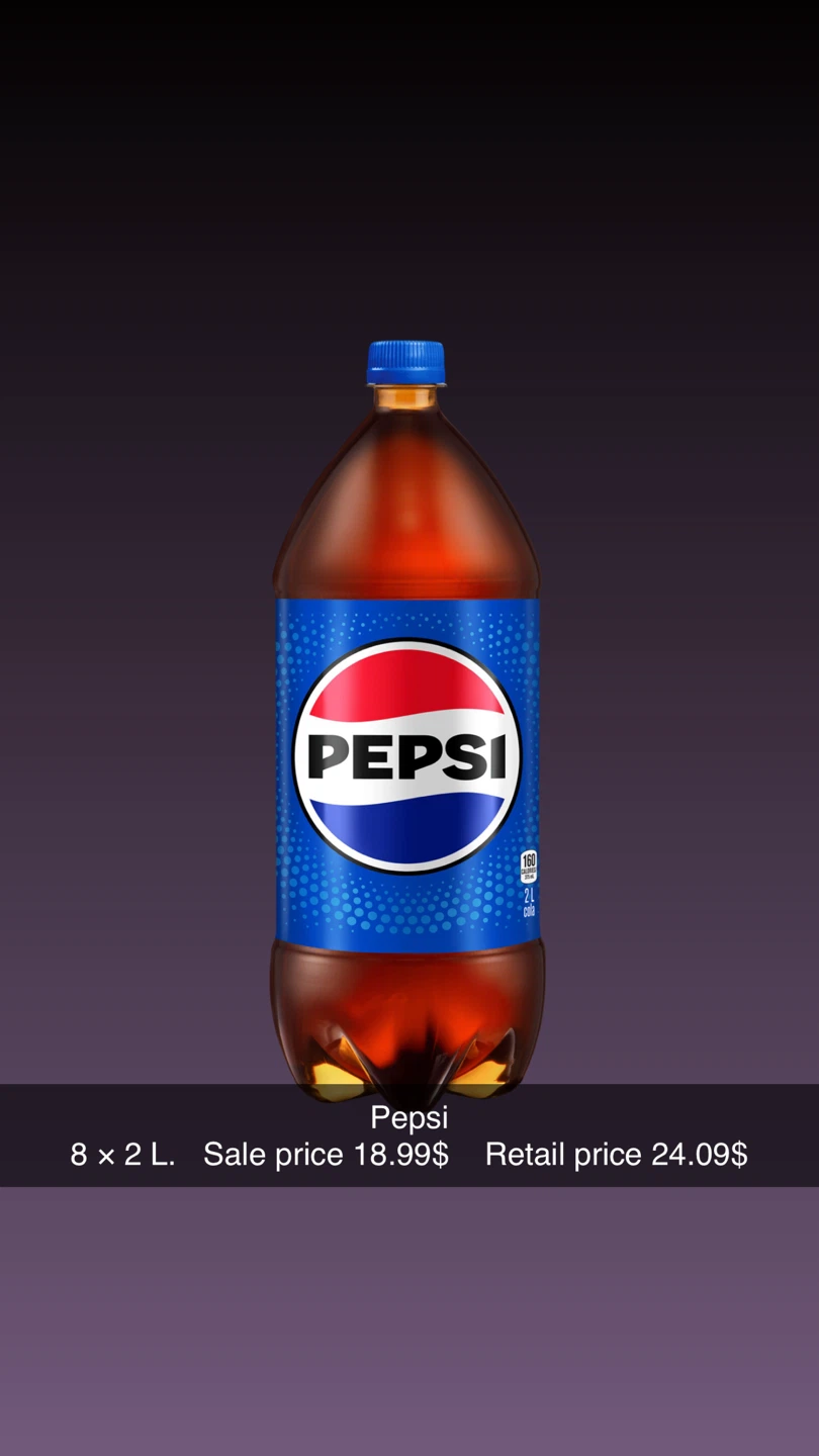 Pepsi Cola 8 x 2L Bottles