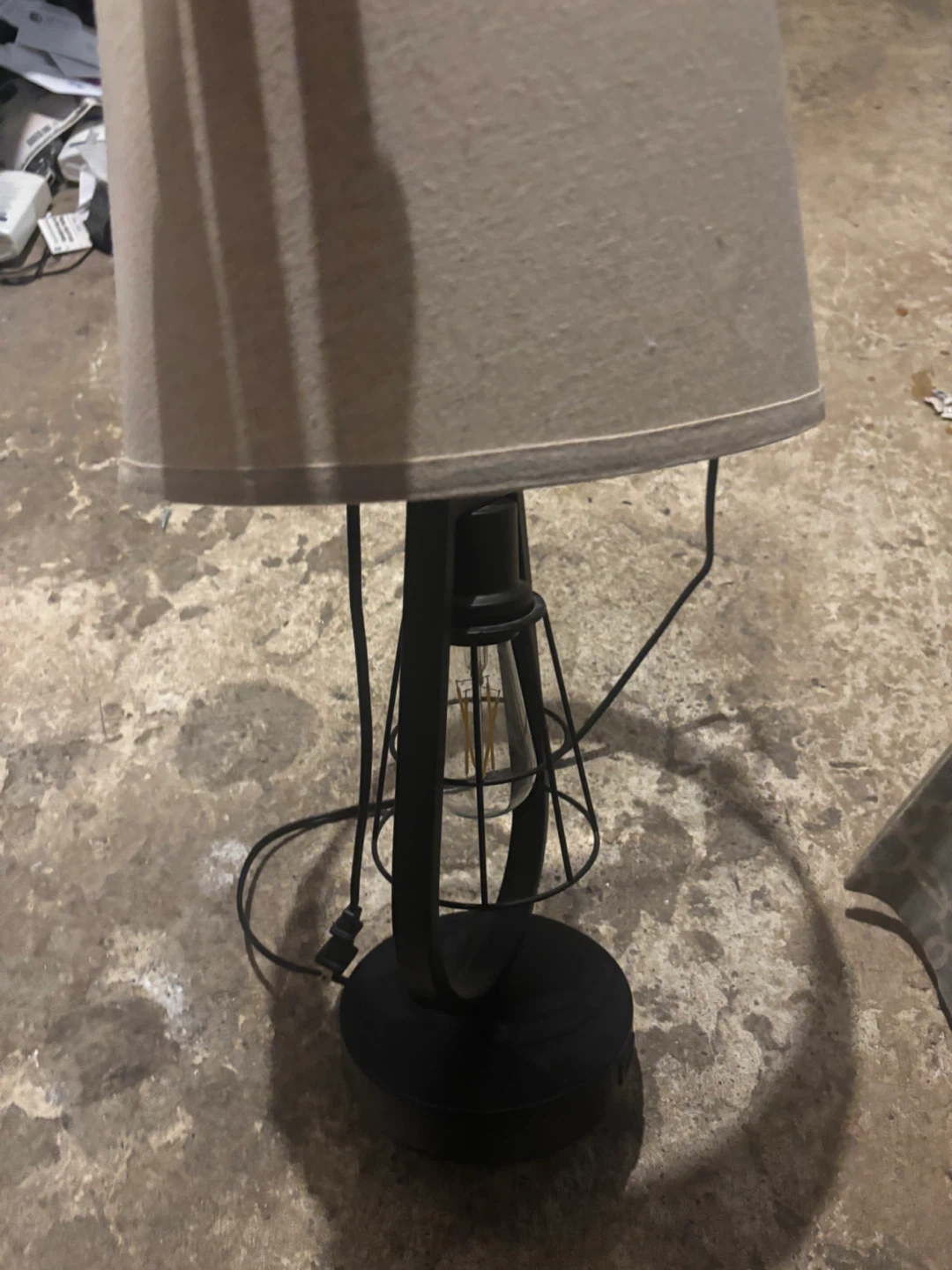 Industrial Style Table Lamp with Drum Shade - photo 5