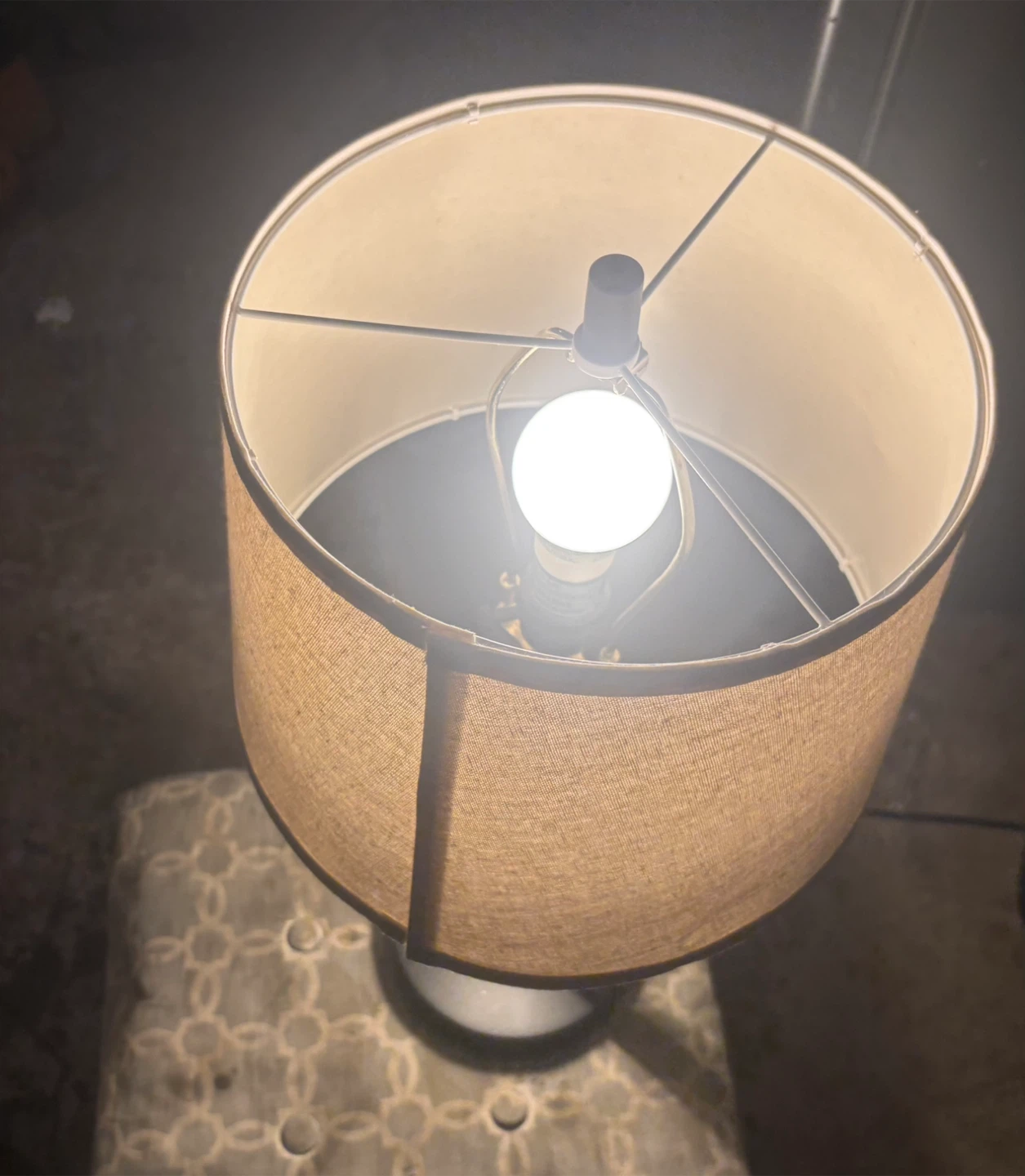 Industrial Style Table Lamp with Drum Shade - photo 4