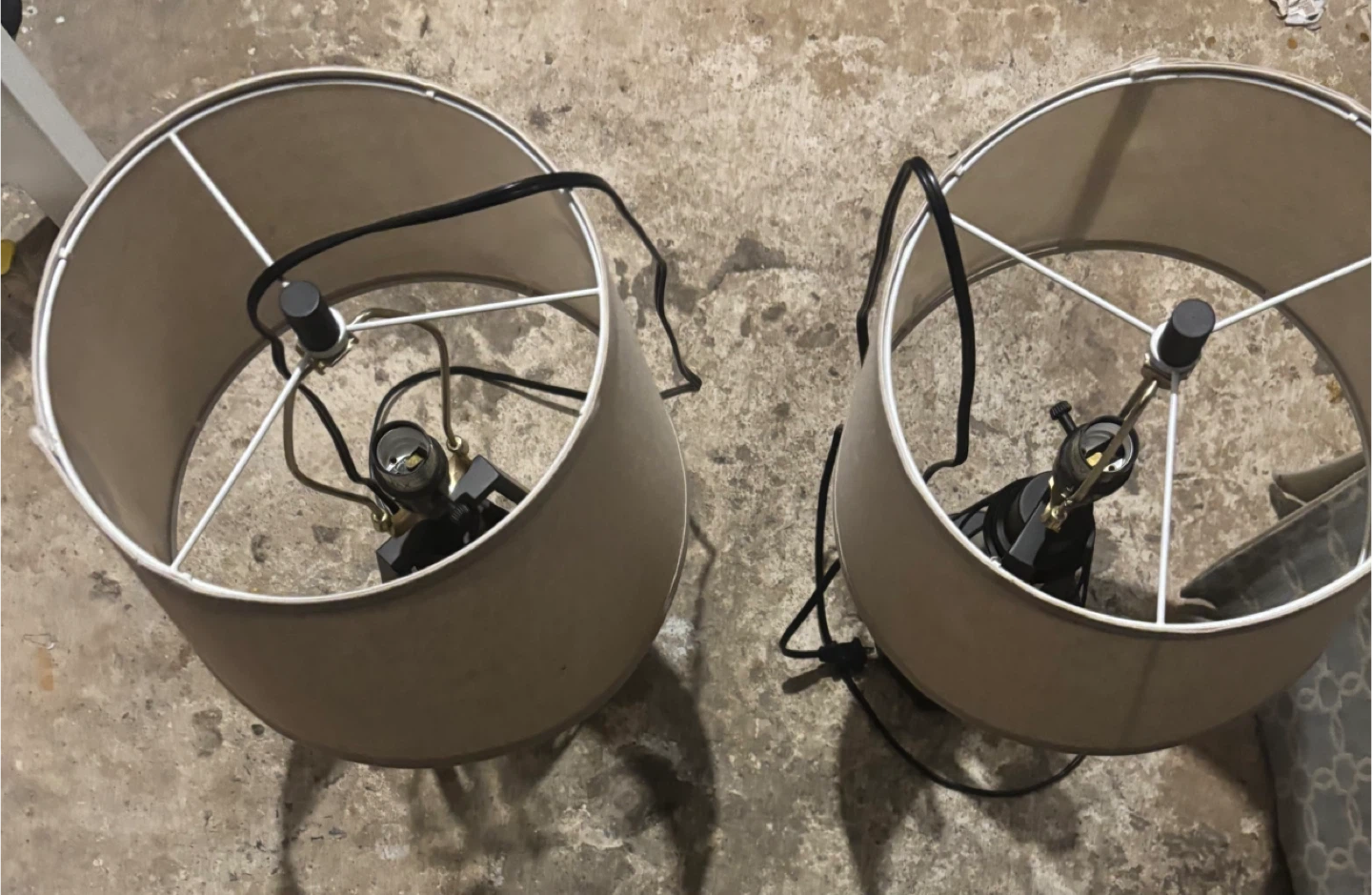 Industrial Style Table Lamp with Drum Shade - photo 3