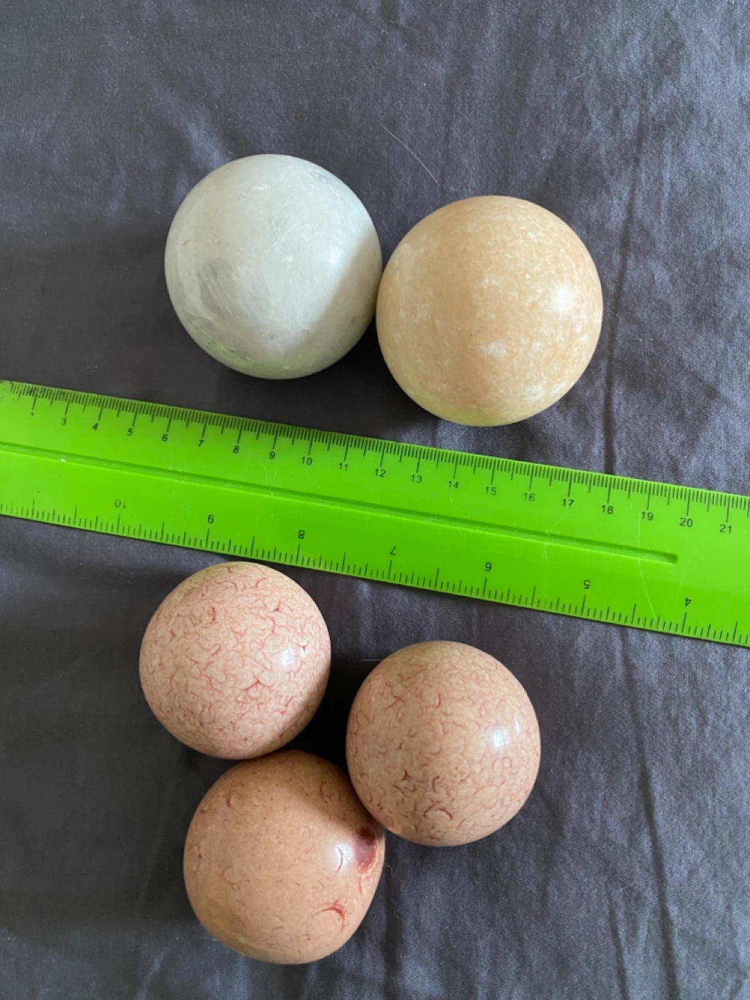 Two sets of hand training bowls