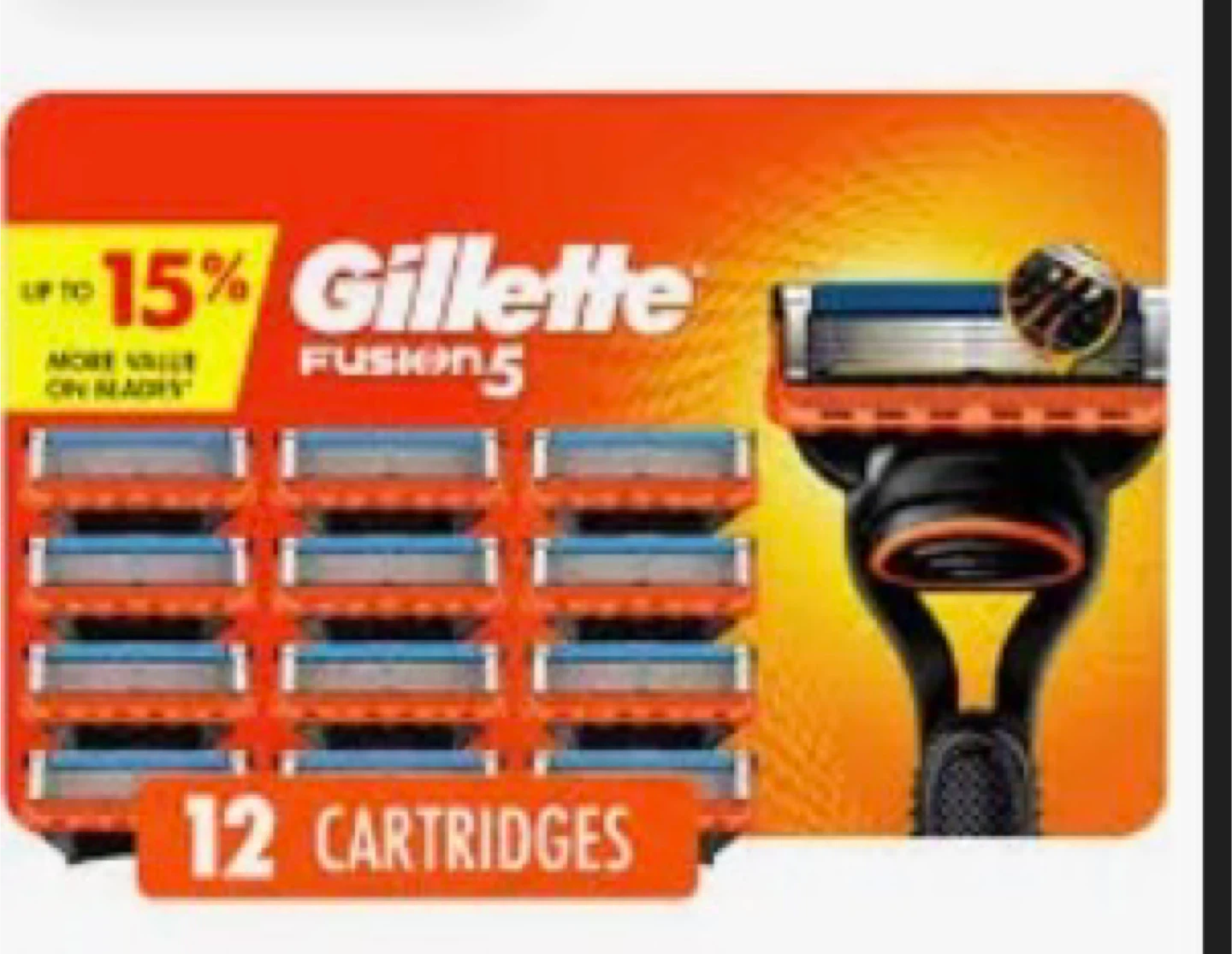 Gillette Fusion5 Razor Cartridges - 12 Count