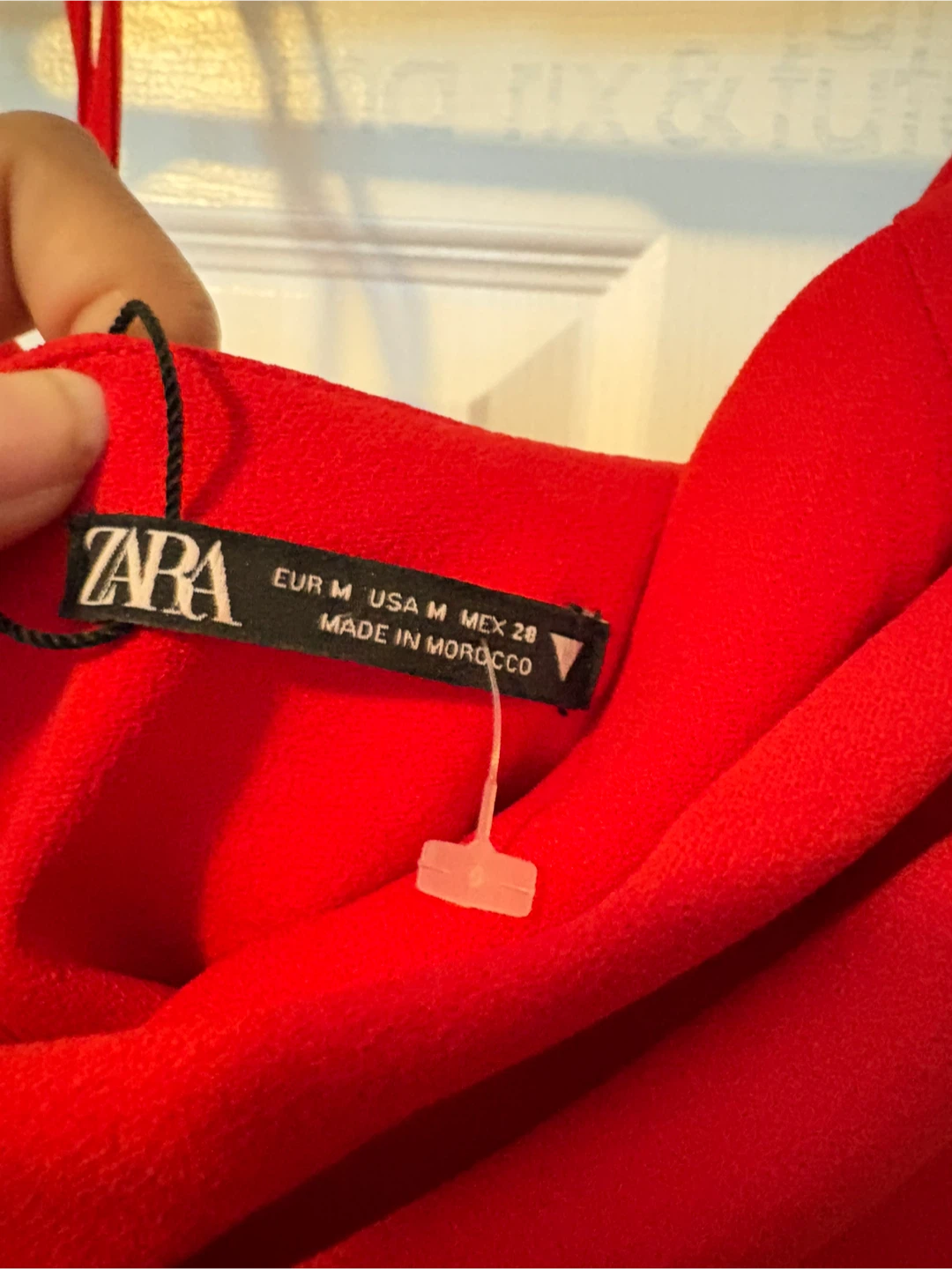 Zara Red Ruched Bodycon Dress - photo 2