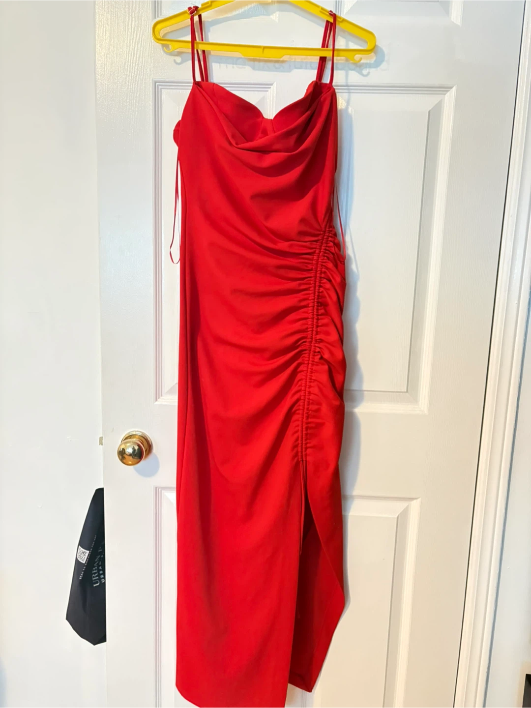 Zara Red Ruched Bodycon Dress