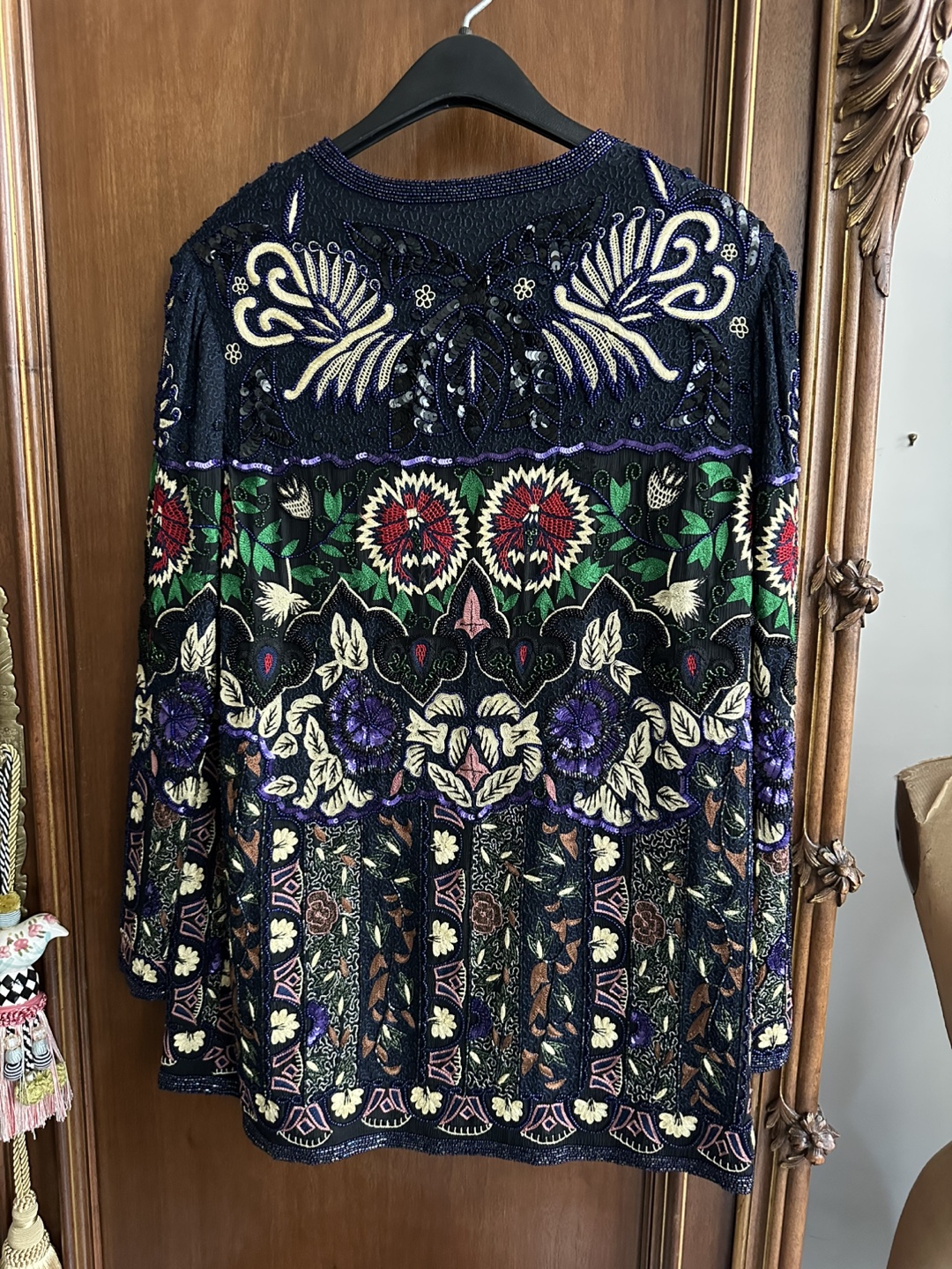 Vintage Judith Ann Beaded & Embroidered Silk Jacket Sz Small - photo 4