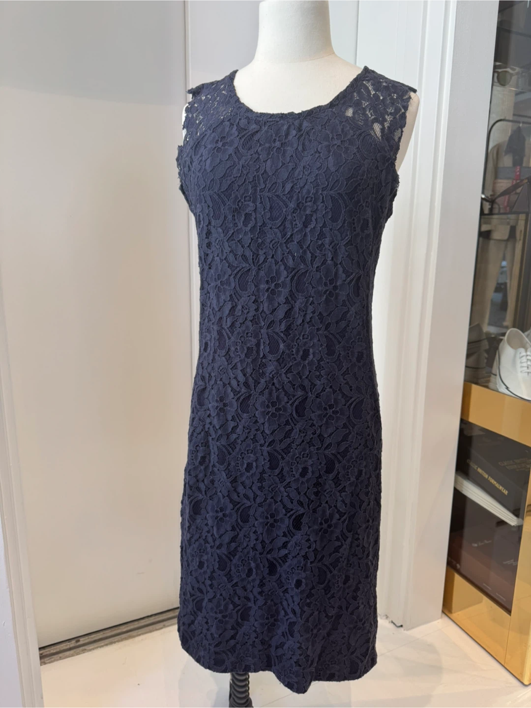 Navy Lace Sheath Dress - photo 2