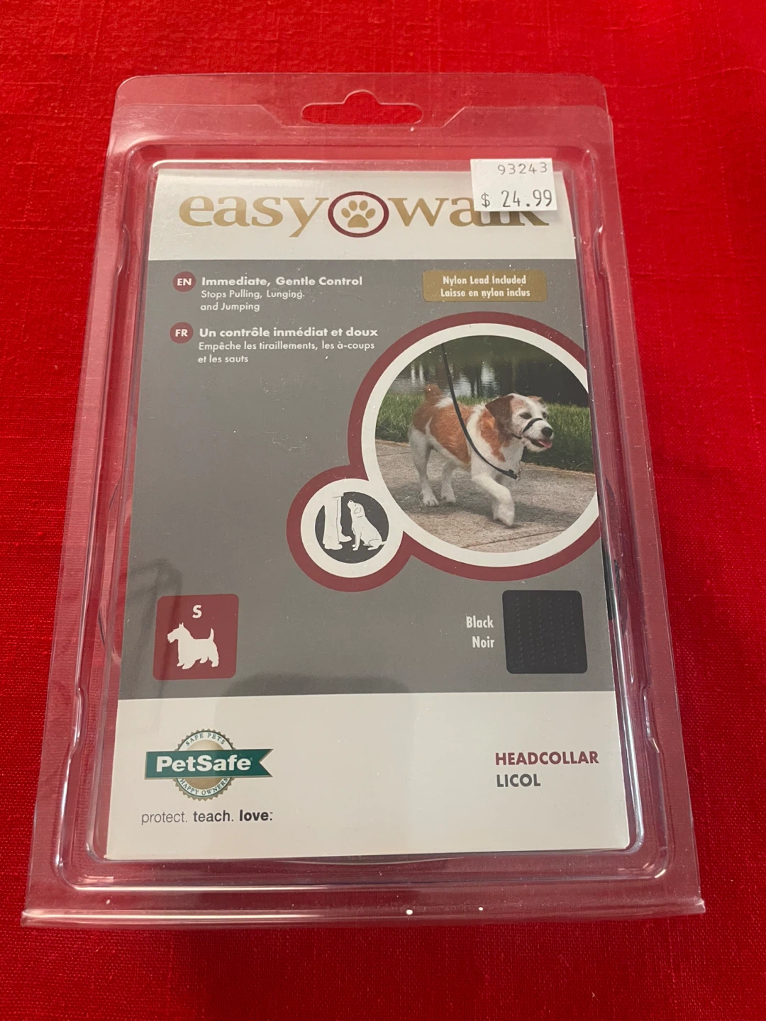 Easy Walk Dog Headcollar - Black - Size S
