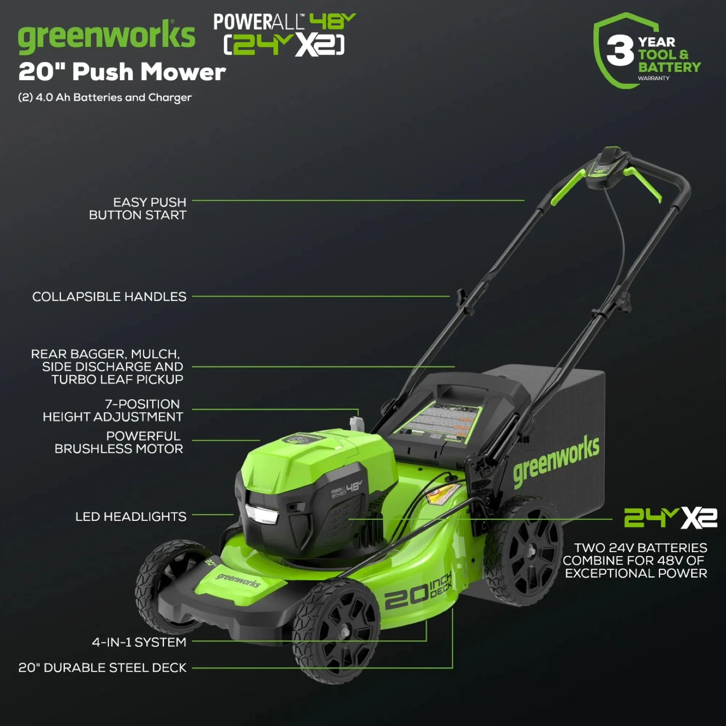 Greenwood’s push mower brand new box - photo 3