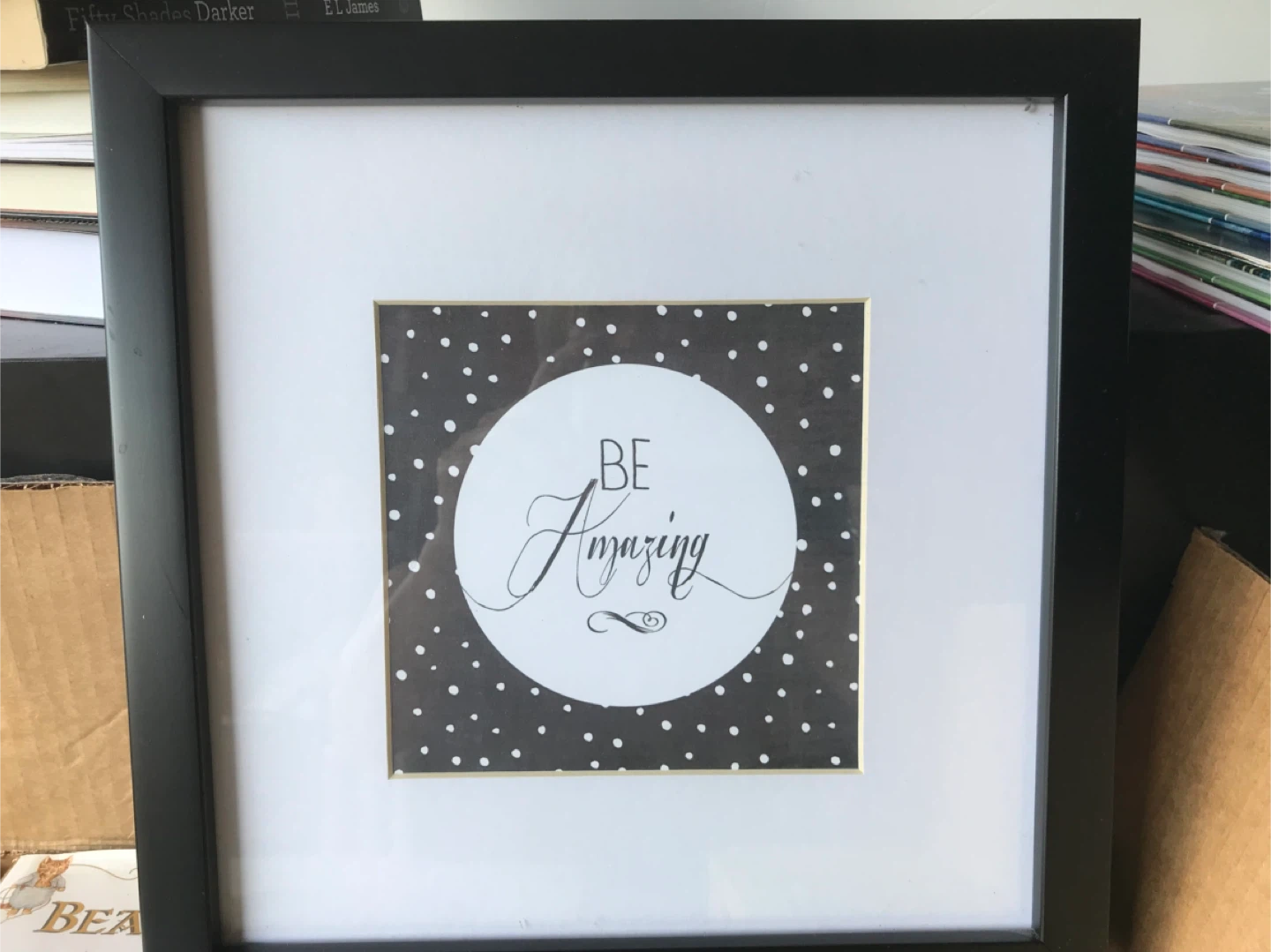 Framed "Be Amazing" Wall Art