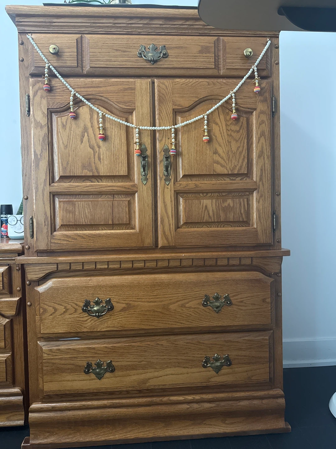 Solid Oak Armoire Dresser - photo 2