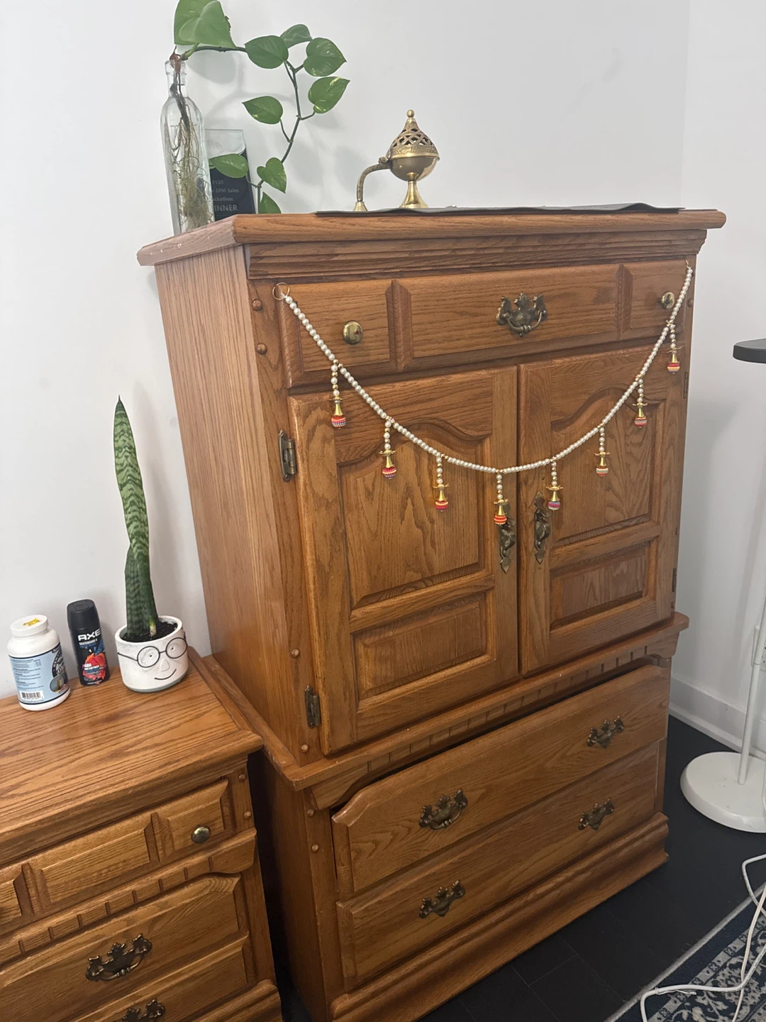Solid Oak Armoire Dresser - photo 3