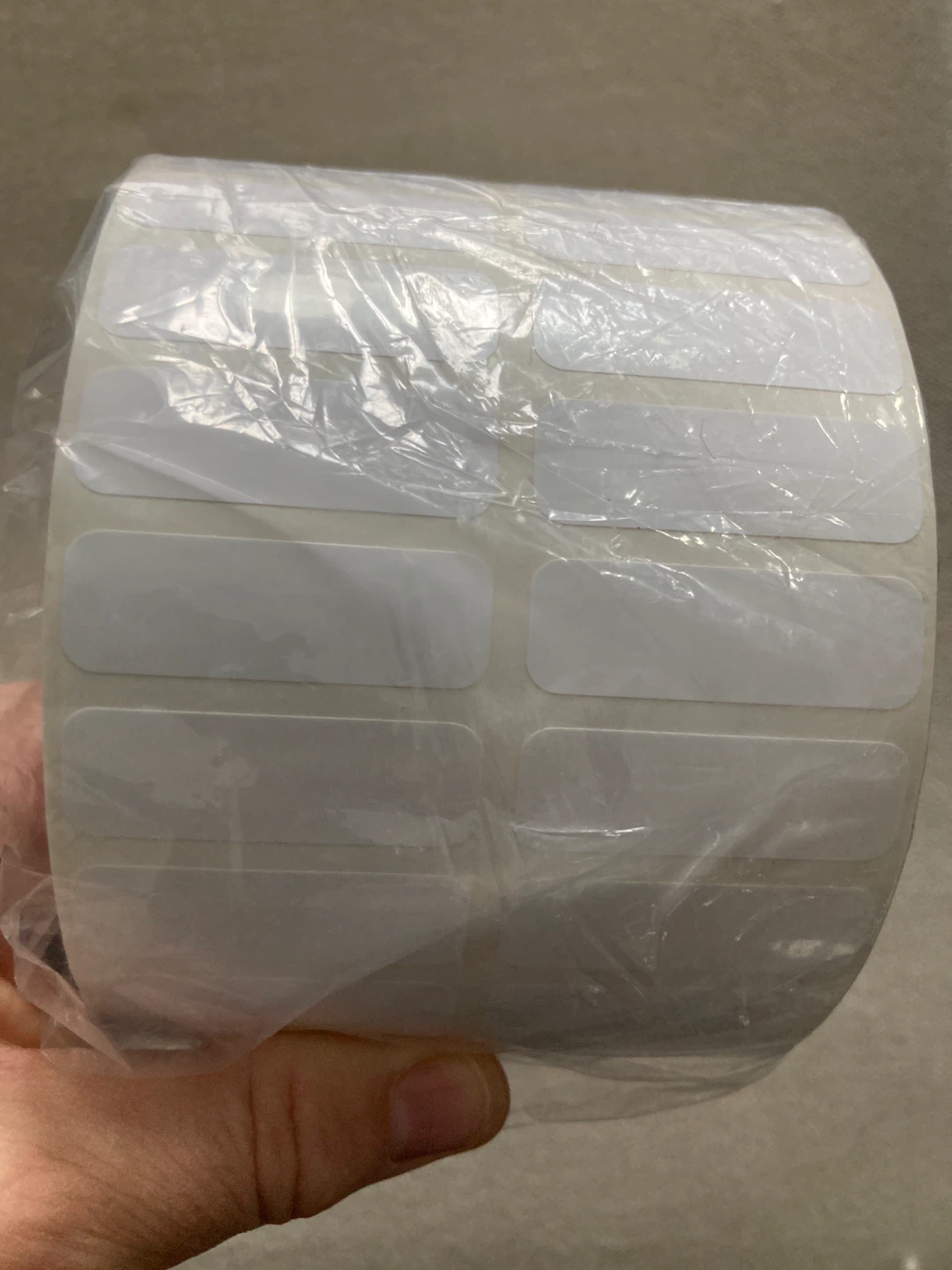 Roll of White Label Stickers