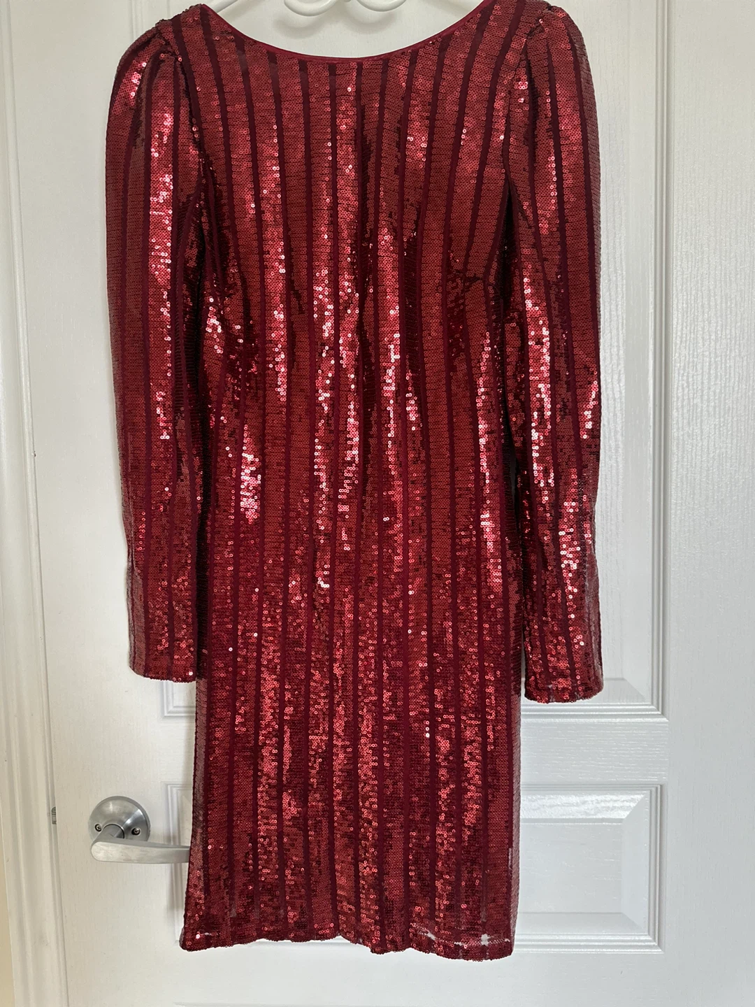 Nanette Nanette Lepore Red Sequin Striped Dress Size 6