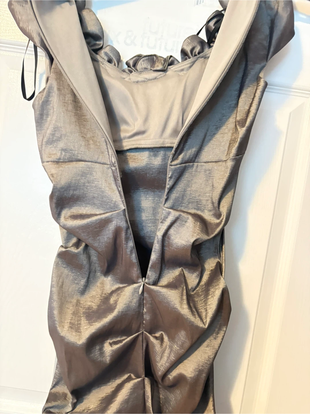 BAI lites Metallic Ruched Dress Size 12 - photo 5