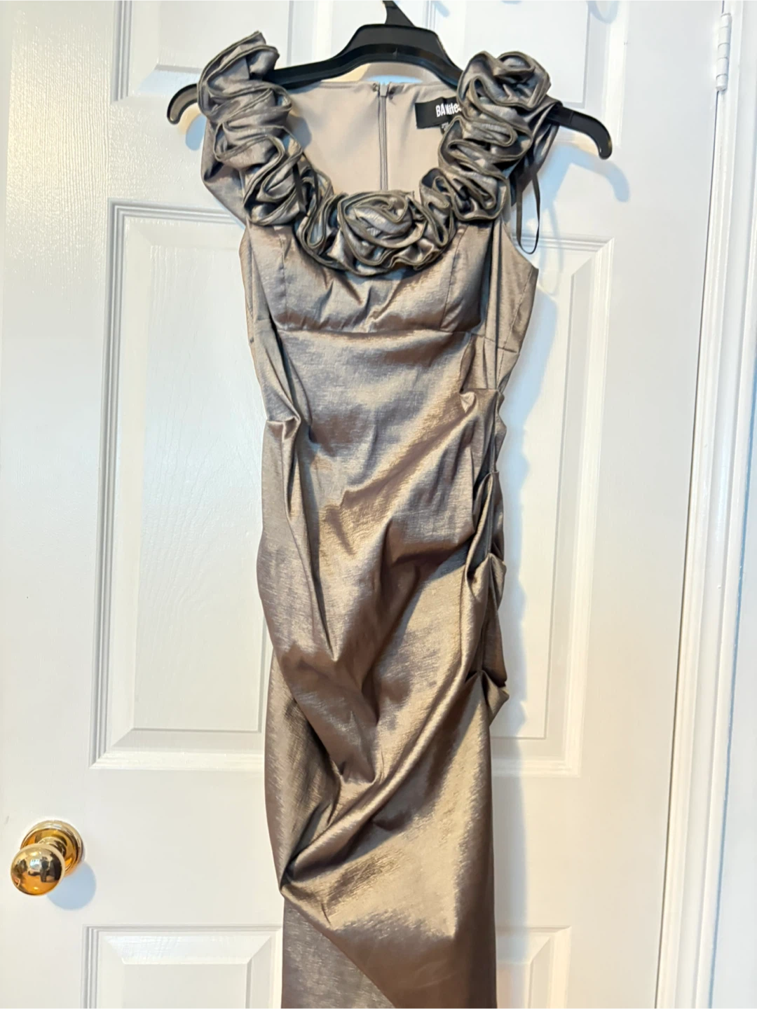 BAI lites Metallic Ruched Dress Size 12